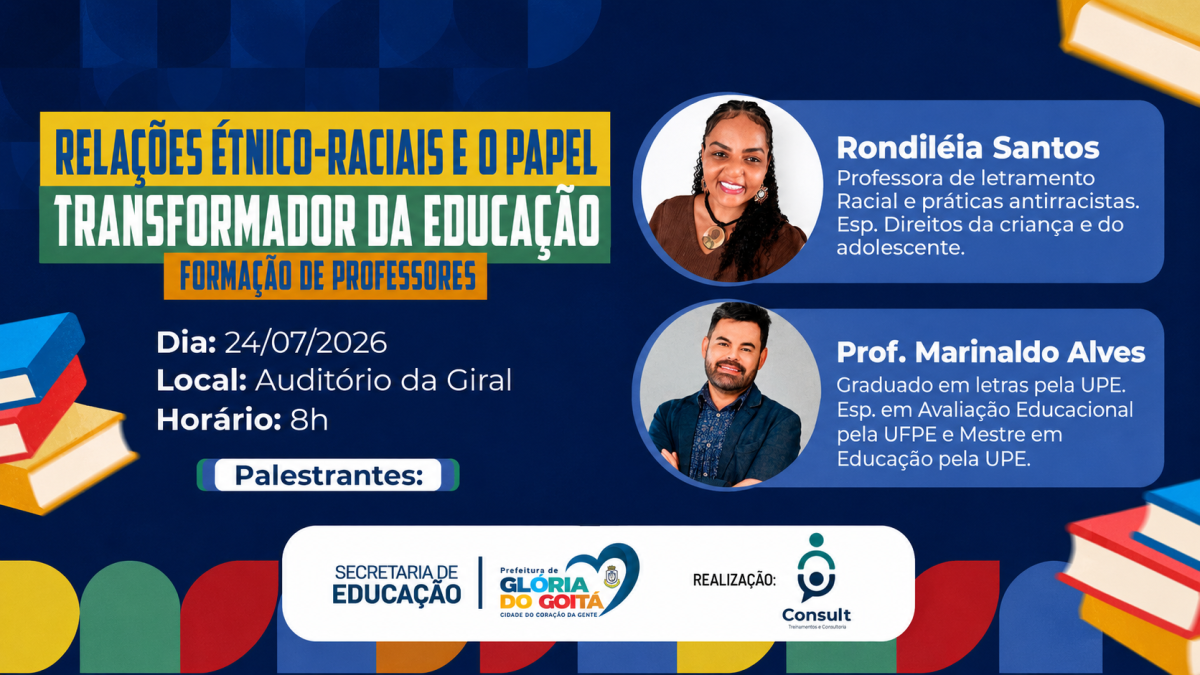 Capa do evento Formação de Professores - Relações Étnico-Raciais e o Papel Transformador da Educação